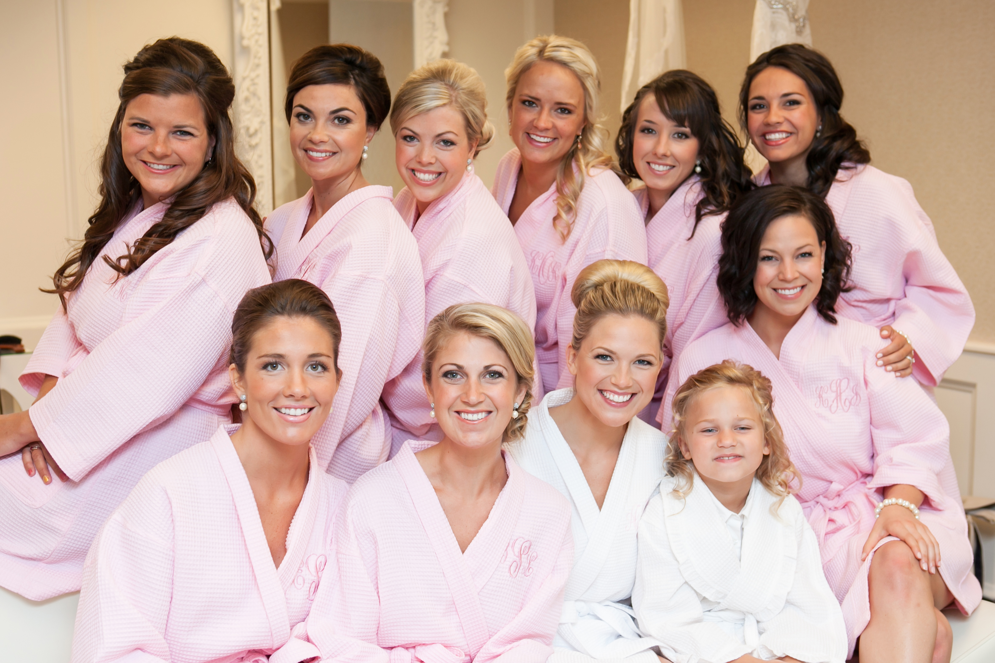 Waffle robes for brides